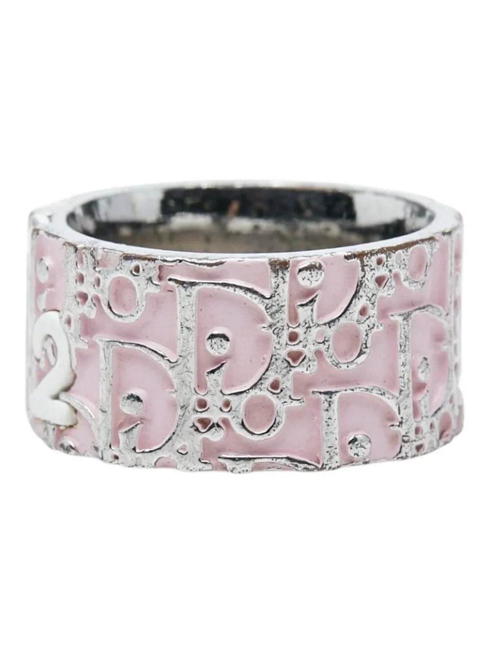 Dior Trotter Ring Silver Pink Metal